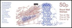 078f - 1988  Markenheftchen: Kricket mit Zählbalken + Zylindernummer