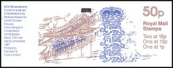 078f - 1988  Markenheftchen: Kricket mit Zhlbalken + Zylindernummer