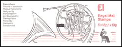 079a - 1986  Markenheftchen: Musikinstrumente mit Zhlbalken