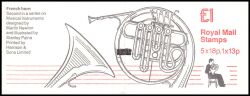 079a - 1986  Markenheftchen: Musikinstrumente mit Zählbalken