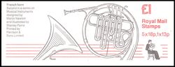 079a - 1986  Markenheftchen: Musikinstrumente mit Zylindernummer