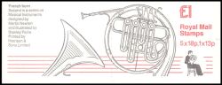 079a - 1986  Markenheftchen: Musikinstrumente mit Zylindernummer