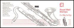 079b - 1987  Markenheftchen: Musikinstrumente mit Zählbalken + Zylindernummer