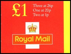 113 I - 1996  Markenheftchen: Royal Mail mit Zylindernummer
