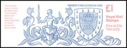 098e - 1992  Markenheftchen: Sheriffs Millenium mit Zylindernummer