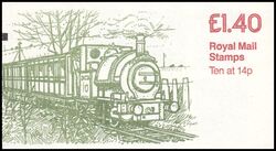 0-083b - 1981  Markenheftchen: Britische Lokomotiven mit Zhlbalken