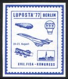 1977  Offizielle Vignette der Luftpostausstellung LUPOSTA...