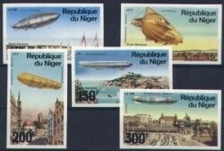 Niger 1976  Zeppelin-Luftschiffe - ungezähnt