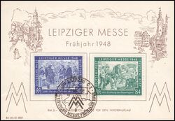 1948  Leipziger Frühjahrsmesse - Messekarte FDC