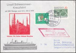 1970  Schiffspost der MS "Europa" - Schwarzmeer-Kreuzfahrt
