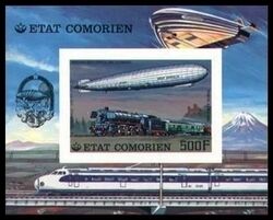 Komoren 1977  Komoren 1977  Luftschiffe und Eisenbahnen - ungezhnt