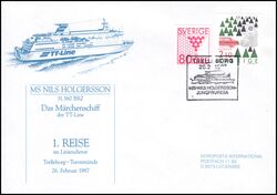 1987  1. Reise im Liniendienst der MS Nils Holgersson 