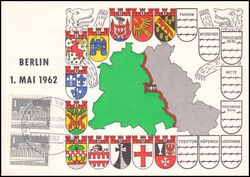 1962  1. Mai - Gewerkschaften - Wappen von Berlin