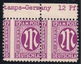 1945  Freimarke: AM-Post  amerikanischer Druck stark...