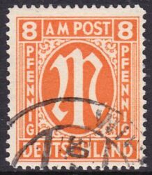 1945  Freimarke: AM-Post  englischer Druck
