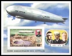Madagaskar 1976  Graf Zeppelin  LZ 127 - ungezähnt