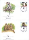 2000  Weltweiter Naturschutz WWF - Pavian & Mangabe...
