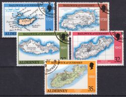 1989  Landkarten von Alderney