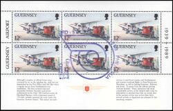 1989  50 Jahre Flughafen Guernsey - Heftchenblätter