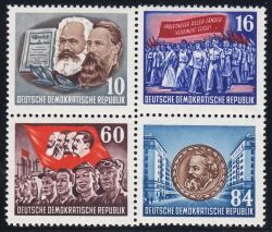 1953  Karl-Marx-Jahr - Herzstück aus Block 9 A