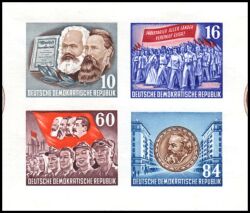 1953  Karl-Marx-Jahr - Herzstück aus Block 9 B