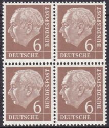 1954  Freimarke: Bundespräsident Theodor Heuss
