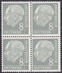 1954  Freimarke: Bundespräsident Theodor Heuss