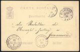 1879  Postkarte - "CARTE POSTALE" ohne Bindestrich