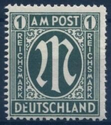 1945  Freimarke: AM-Post  deutscher Druck