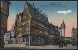 Frankfurt a. Main - Wedelgasse mit Blick auf den Römerberg