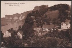 Rathen mit Elbtal u. Bastei ( Sächs. Schweiz )