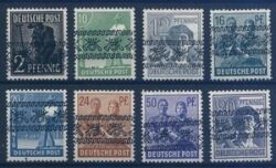 1948  Freimarken: Arbeiterserie mit Bandaufdruck