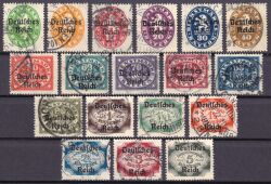 1920  Dienstmarken: sogen. "Abschiedsausgabe"