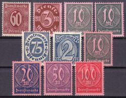 1921/22  Dienstmarken: Wertziffern -