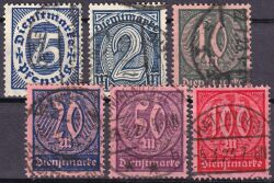 1922  Dienstmarken : Wertziffern