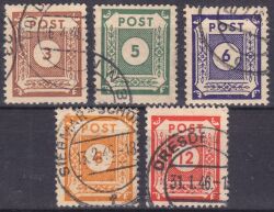 1945  Freimarken: Ziffernserie III