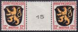 1945  Freimarken mit Zwischensteg