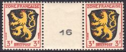 1945  Freimarken mit Zwischensteg