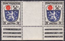 1945  Freimarken mit Zwischensteg