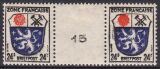 1945  Freimarken mit Zwischensteg