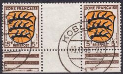 1945  Freimarken mit Zwischensteg