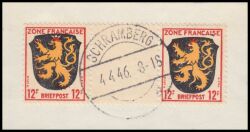 1945  Freimarken mit Zwischensteg