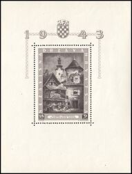 1943  3. Briefmarkenausstellung in Zagreb