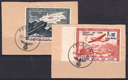 Frankreich - 1942  Flugpost mit zweizeiligem Aufdruck