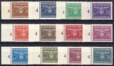 1943  Dienstmarken: Hoheitszeichen über Burg Krakau