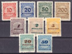 1923  Freimarken: Wertangabe im Kreis mit Rosettenmuster B