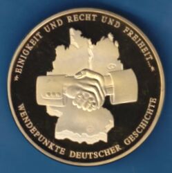 Medaille Deutsche Einkeit mit Mauerstein