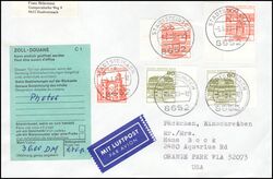 1982  Mischfrankatur auf Auslandsbrief per Luftpost