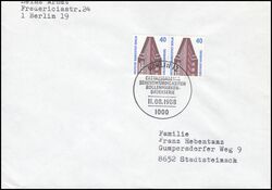 1988  Mehrfachfrankatur auf Brief