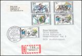 1990  Mischfrankatur auf R-Brief